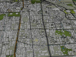 Shaoxing city Zhejiang China 70km 3D Model