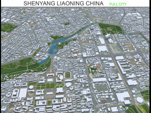 Shenyang city Liaoning China 50km 3D Model