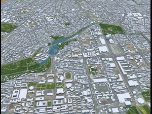 Shenyang city Liaoning China 50km Modelo 3D