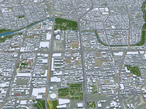 Shenyang city Liaoning China 50km Modelo 3D