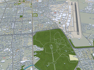 Shenyang city Liaoning China 50km Modelo 3D