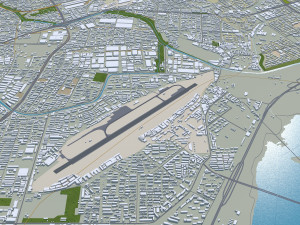 Shenyang city Liaoning China 50km Modelo 3D