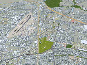 Shenyang city Liaoning China 50km Modelo 3D