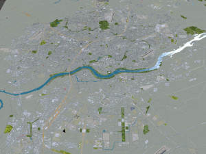 Shenyang city Liaoning China 50km Modelo 3D