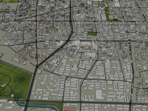 Shenyang city Liaoning China 50km Modelo 3D