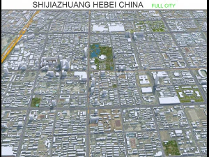 Shijiazhuang Stadt Hebei China 70 km 3D Modell