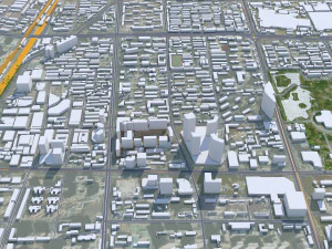 Shijiazhuang city Hebei China 70km 3D Model