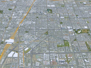 Shijiazhuang city Hebei China 70km 3D Model