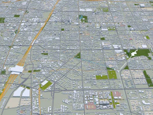 Shijiazhuang city Hebei China 70km 3D Model