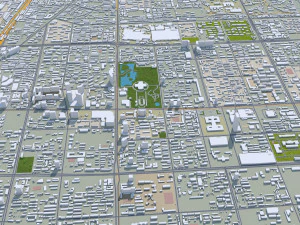 Shijiazhuang city Hebei China 70km 3D Model