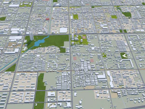 Shijiazhuang city Hebei China 70km 3D Model