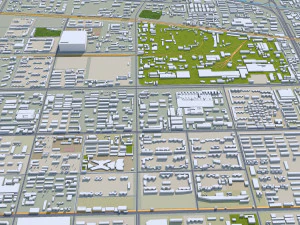 Shijiazhuang city Hebei China 70km 3D Model