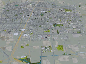 Shijiazhuang city Hebei China 70km 3D Model