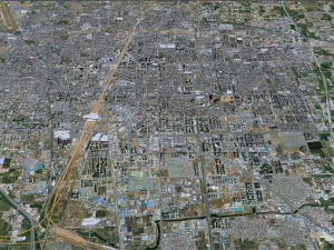 Shijiazhuang city Hebei China 70km 3D Model