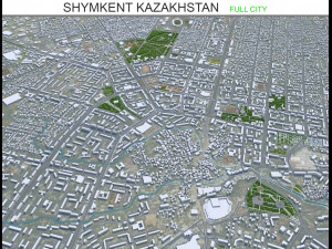 Shymkent city Kazakhstan 40km 3D मॉडल