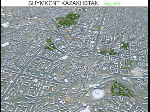 Ciudad de Shymkent Kazajst&aacute;n 40 km Modelo 3D