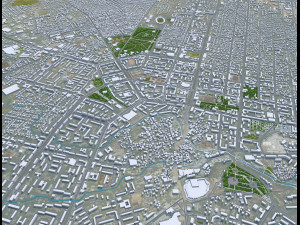 Shymkent city Kazakhstan 40km 3D-Modell