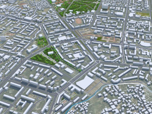 Shymkent city Kazakhstan 40km 3D-Modell
