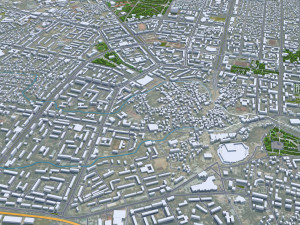 Shymkent city Kazakhstan 40km 3D-Modell