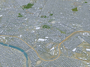 Shymkent city Kazakhstan 40km 3D-Modell