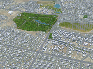 Shymkent city Kazakhstan 40km 3D-Modell
