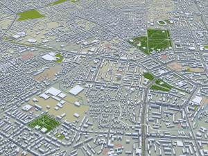 Shymkent city Kazakhstan 40km 3D-Modell