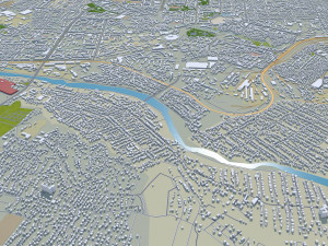 Shymkent city Kazakhstan 40km 3D-Modell