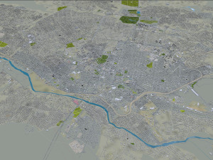 Shymkent city Kazakhstan 40km 3D-Modell
