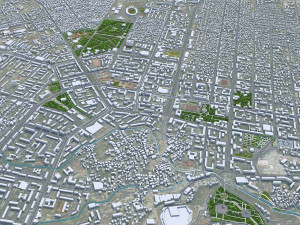 Shymkent city Kazakhstan 40km 3D-Modell