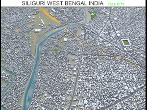Siliguri city West Bengal India 15km 3D Model