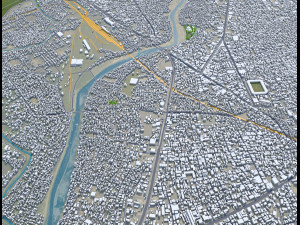 Siliguri city West Bengal India 15km 3D मॉडल