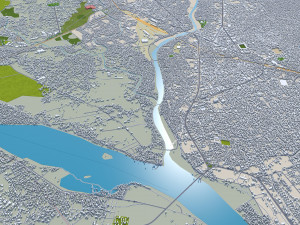 Siliguri city West Bengal India 15km 3D मॉडल