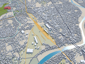Siliguri city West Bengal India 15km 3D मॉडल