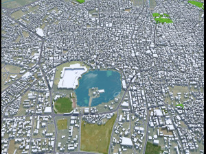 Solapur city Maharashtra India 20km Modelo 3D