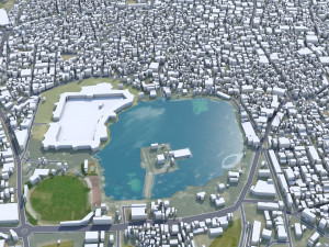 Solapur city Maharashtra India 20km Modelo 3D