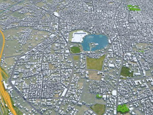 Solapur city Maharashtra India 20km Modelo 3D