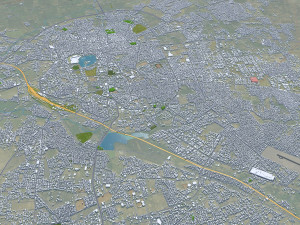 Solapur city Maharashtra India 20km Modelo 3D