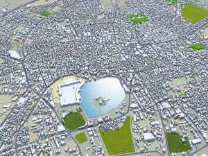 Solapur city Maharashtra India 20km Modelo 3D