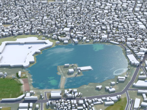 Solapur city Maharashtra India 20km Modelo 3D