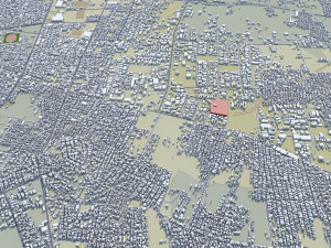 Solapur city Maharashtra India 20km Modelo 3D