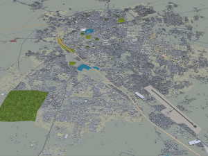 Solapur city Maharashtra India 20km Modelo 3D