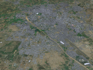 Solapur city Maharashtra India 20km Modelo 3D