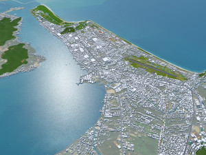 Songkhla city Thailand 20km 3D-Modell