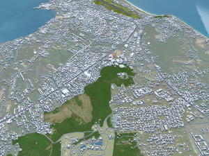 Songkhla city Thailand 20km 3D-Modell