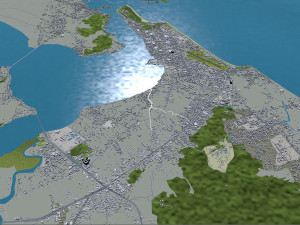 Songkhla city Thailand 20km 3D-Modell