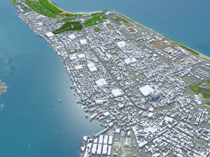 Songkhla city Thailand 20km 3D-Modell