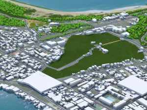 Songkhla city Thailand 20km 3D Model