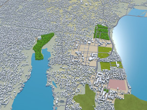 Srinagar city Jammu and Kashmir India 30km 3D-Modell