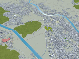 Srinagar city Jammu and Kashmir India 30km 3D-Modell