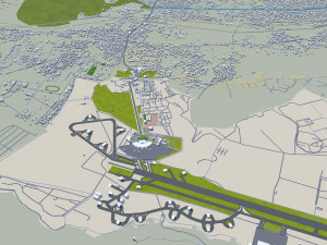 Srinagar city Jammu and Kashmir India 30km 3D-Modell